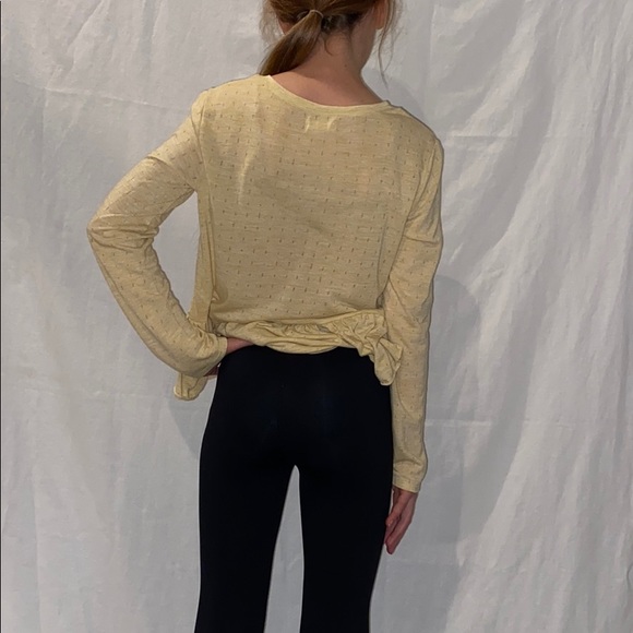 Light Yellow Ruffle Shirt - Picture 2 of 3